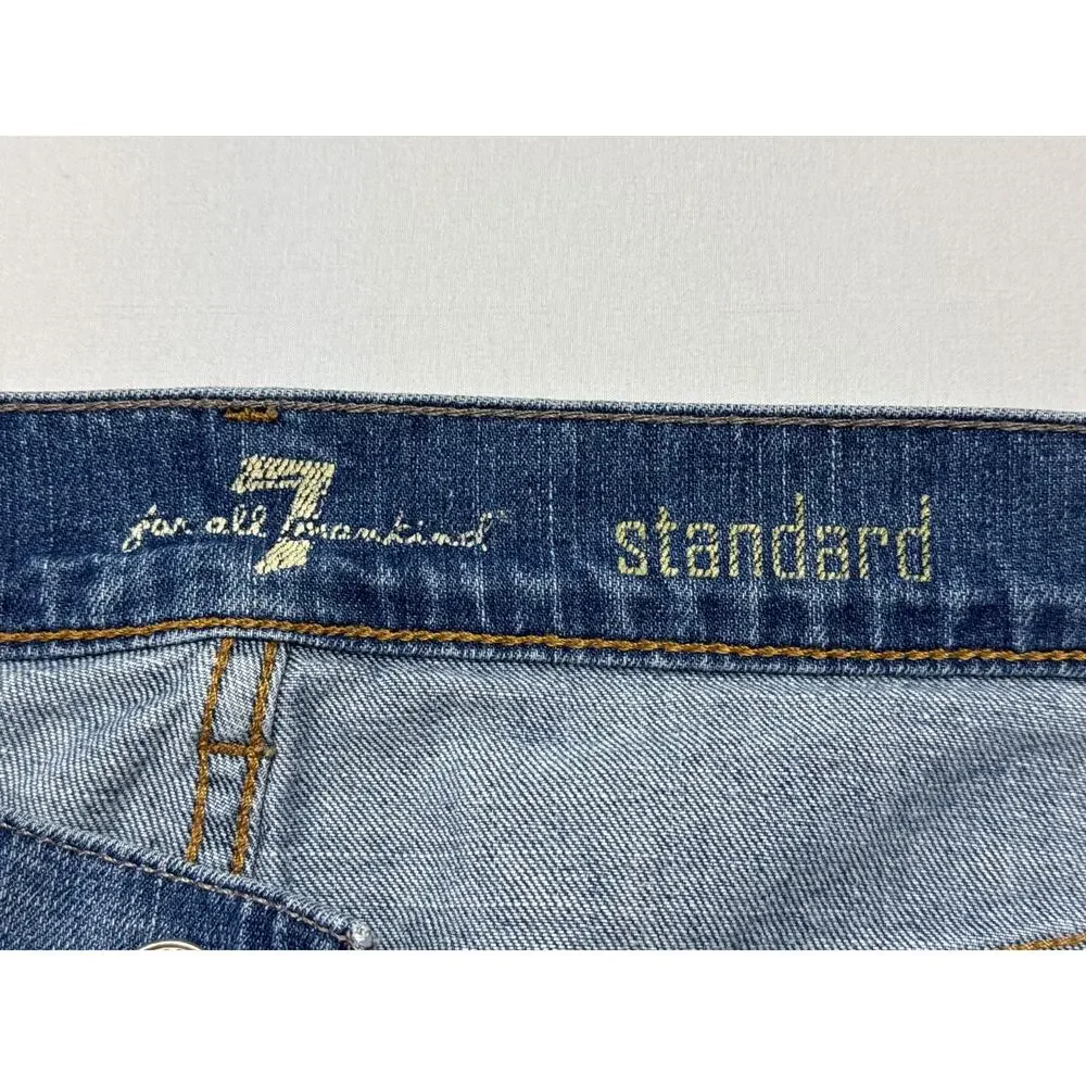 7 For All Mankind Men's Standard Fit Straight Leg Blue Jeans - Size 36 (37x33)*‎